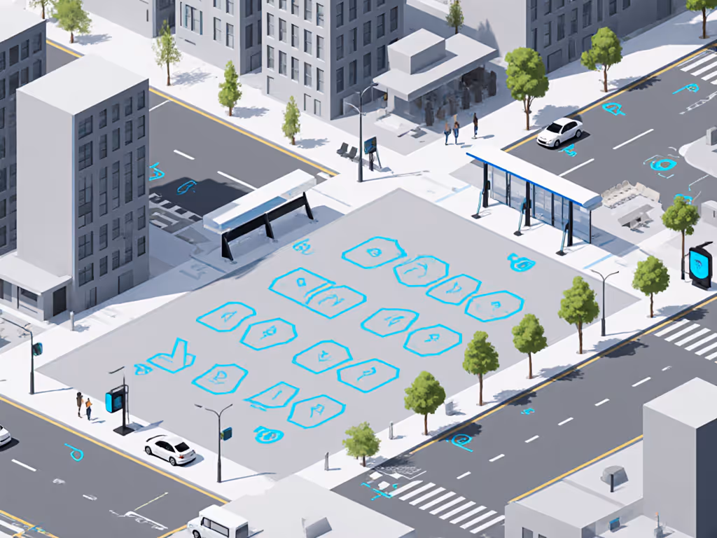 city_wireless_charging_zones_diagram_showing_parking_hubs_transit_stops_and_curbside_spots