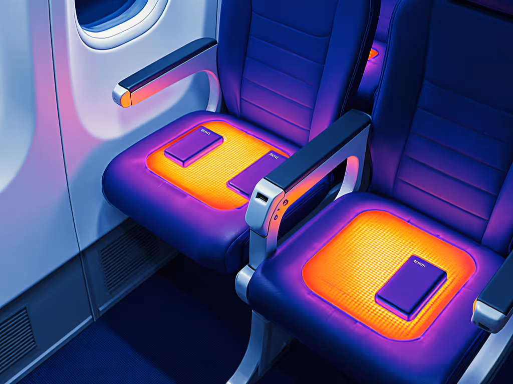 thermal_camera_view_of_power_bank_on_airplane_seatback