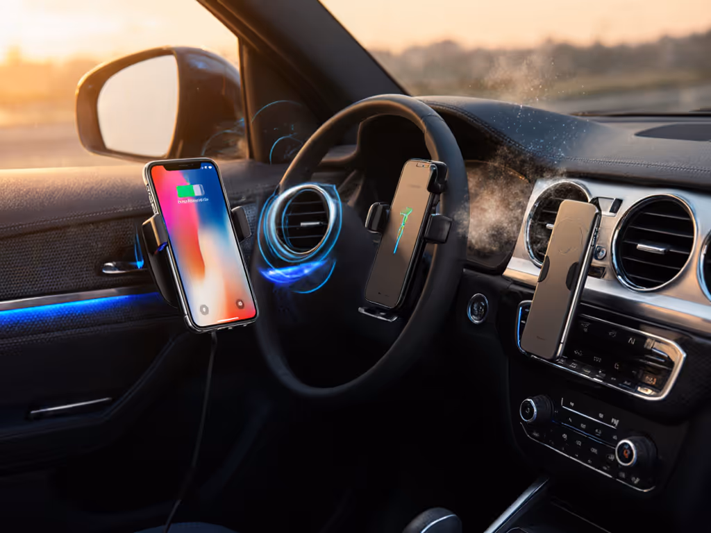 Auto Wireless Charger Safety: Vent vs Dashboard Mount Comparison